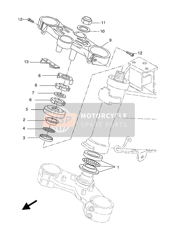 Yamaha MT-125 ABS 2019 Lenkung für ein 2019 Yamaha MT-125 ABS