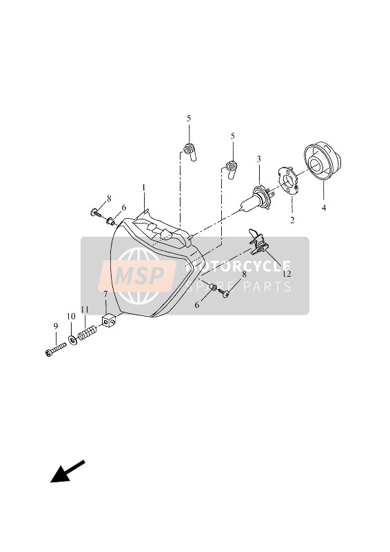 Yamaha MT-125 ABS 2019 Headlight for a 2019 Yamaha MT-125 ABS