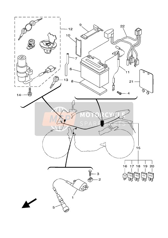 Yamaha MT-125 ABS 2019 Electrical 1 for a 2019 Yamaha MT-125 ABS