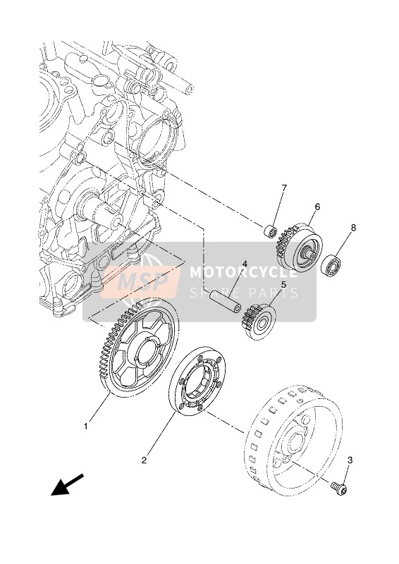 Yamaha XSR700 (MNM3-MBL2) 2019 Starter for a 2019 Yamaha XSR700 (MNM3-MBL2)