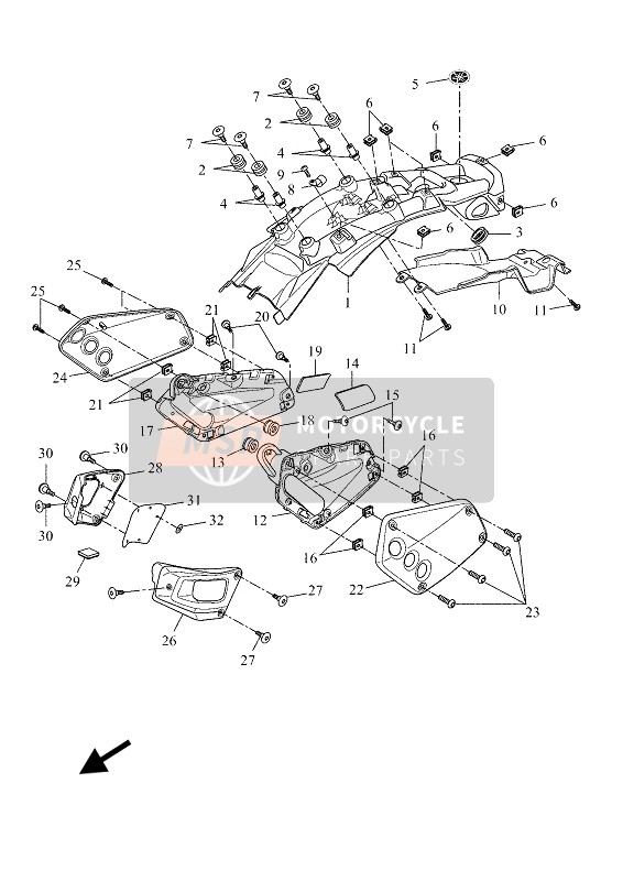 Yamaha XSR700 (MNM3-MBL2) 2019 Couvercle latéral pour un 2019 Yamaha XSR700 (MNM3-MBL2)