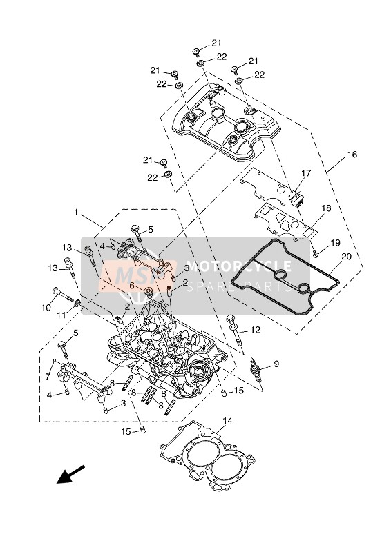 Yamaha XSR700 (MDNM6) 2019 ZYLINDERKOPF für ein 2019 Yamaha XSR700 (MDNM6)