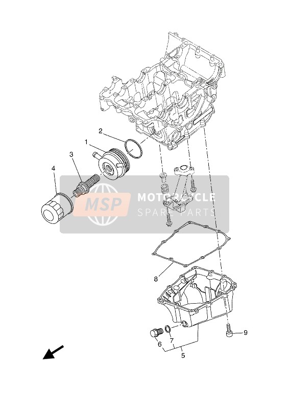 Yamaha XSR700 (MDNM6) 2019 ÖLFILTER für ein 2019 Yamaha XSR700 (MDNM6)