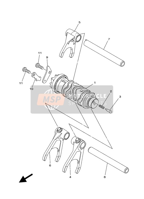 Yamaha XSR900 2019 Shift Cam & Fork for a 2019 Yamaha XSR900