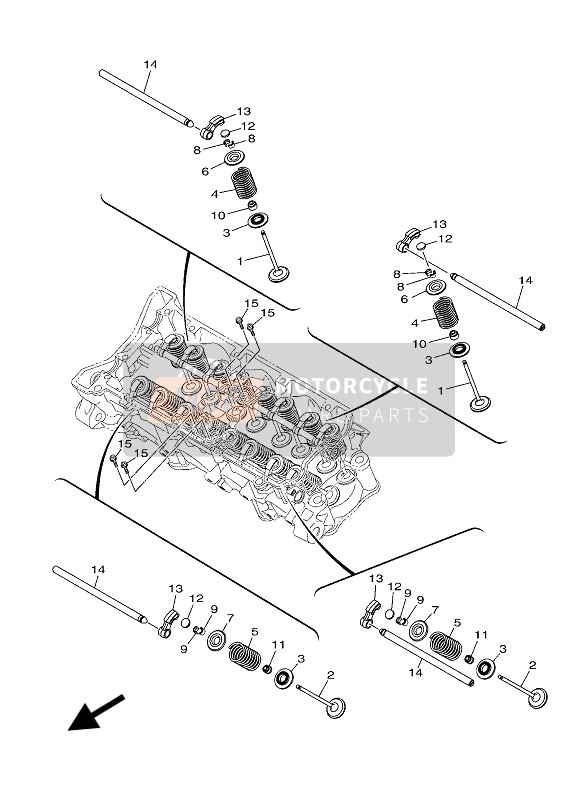 Yamaha MT-10 2019 Válvula para un 2019 Yamaha MT-10