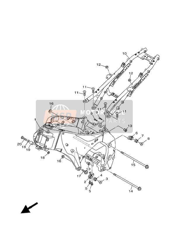 Yamaha MT-10 2019 Cadre pour un 2019 Yamaha MT-10