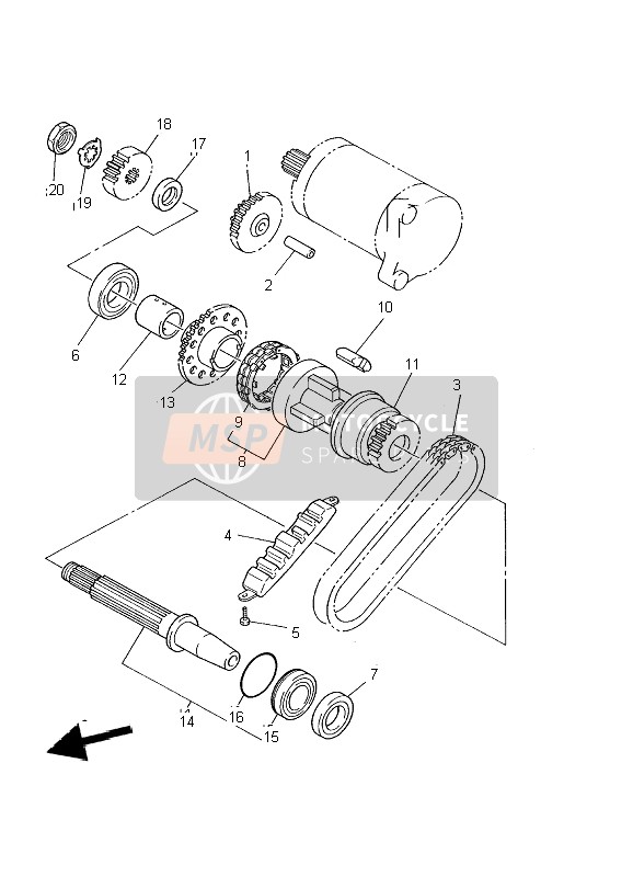 Yamaha XJ600S DIVERSION 2002 Starter Clutch for a 2002 Yamaha XJ600S DIVERSION