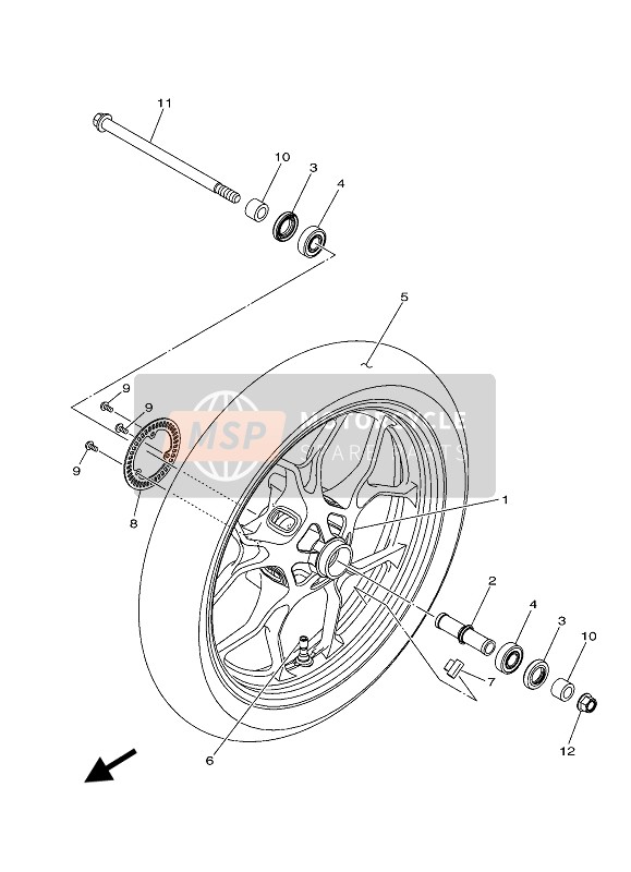 BS7F516810P3, Cast Wheel, Front, Yamaha, 0