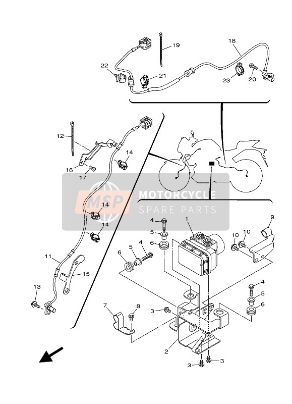 Yamaha MT-03 2019 ELEKTRISCH 3 für ein 2019 Yamaha MT-03