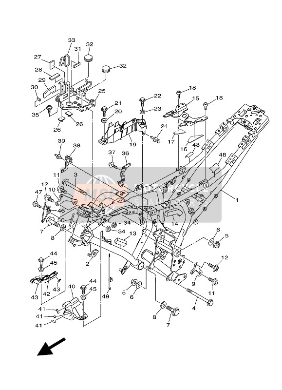 Yamaha MT-07 ABS 2019 Frame voor een 2019 Yamaha MT-07 ABS