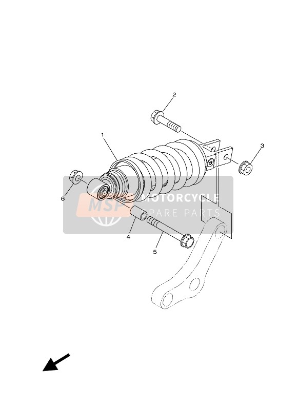 Yamaha MT-07 ABS 2019 Rear Suspension for a 2019 Yamaha MT-07 ABS