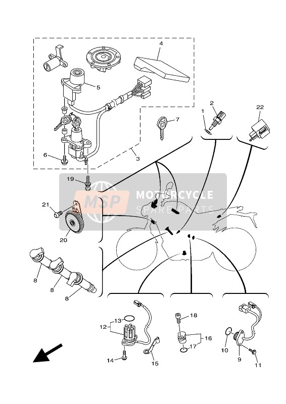 Yamaha MT-09 ABS 2019 Electrical 2 for a 2019 Yamaha MT-09 ABS