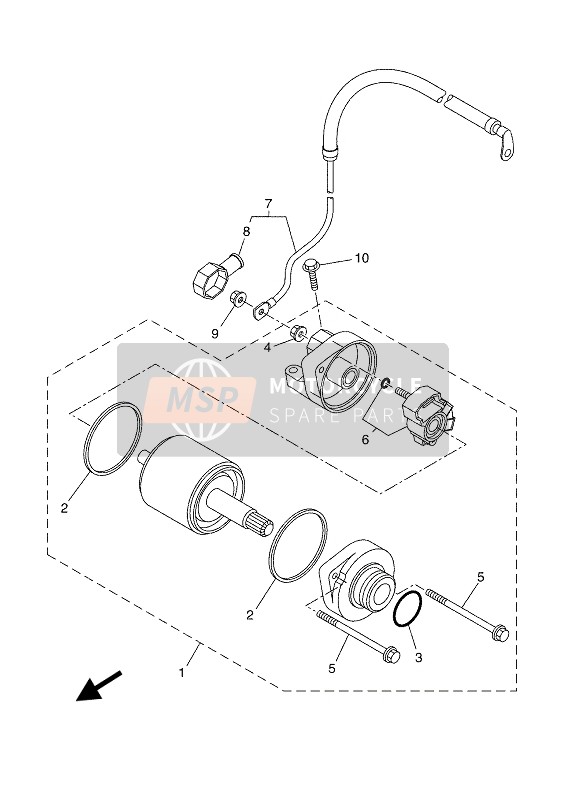 Yamaha TRACER 700 2019 Startend Motor voor een 2019 Yamaha TRACER 700