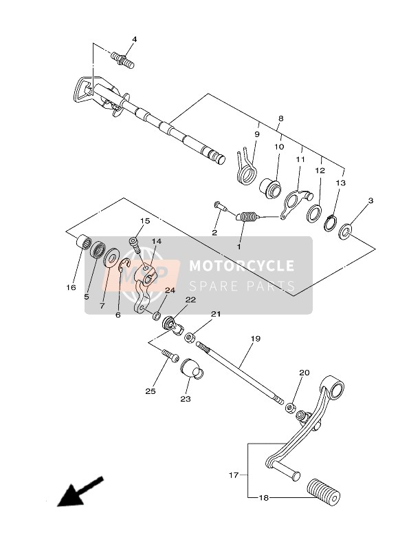 Yamaha TRACER 900 (MDNM6-BNS4) 2019 Shift Shaft for a 2019 Yamaha TRACER 900 (MDNM6-BNS4)