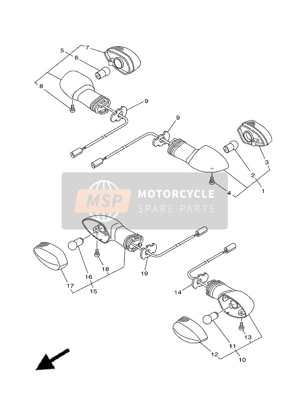 Yamaha TRACER 900 (MDNM6-BNS4) 2019 Lumière clignotante pour un 2019 Yamaha TRACER 900 (MDNM6-BNS4)