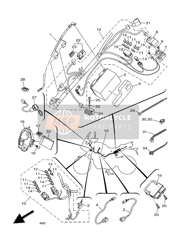 Yamaha TRACER 900 (MDNM6-BNS4) 2019 Electrical 1 for a 2019 Yamaha TRACER 900 (MDNM6-BNS4)