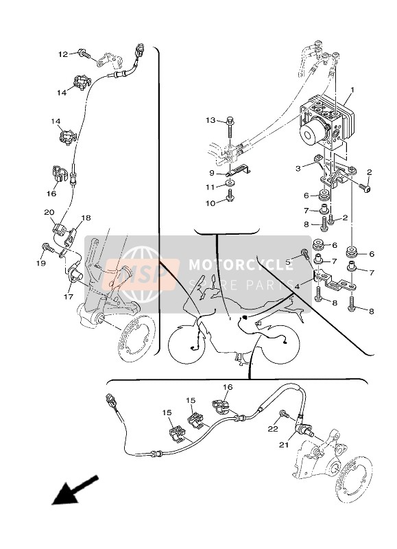 Yamaha TRACER 900 (MDNM6-BNS4) 2019 Eléctrico 3 para un 2019 Yamaha TRACER 900 (MDNM6-BNS4)