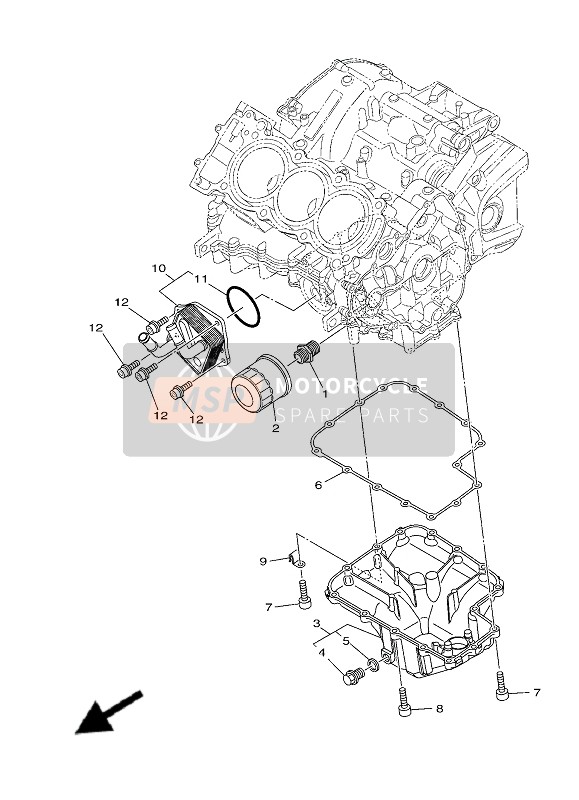 Yamaha TRACER 900 2019 Oliefilter voor een 2019 Yamaha TRACER 900