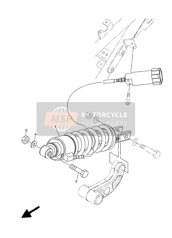 Yamaha TRACER 900 2019 Rear Suspension for a 2019 Yamaha TRACER 900