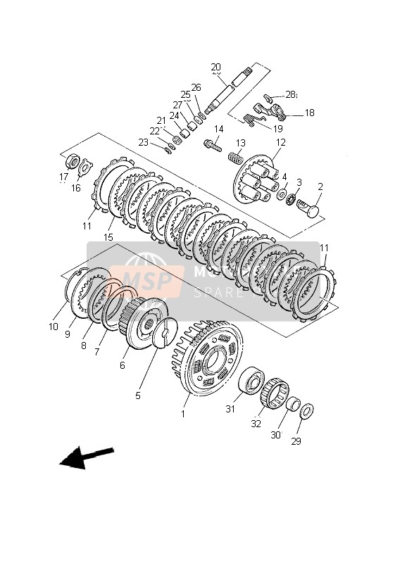 Yamaha XJ900S DIVERSION 2002 Clutch for a 2002 Yamaha XJ900S DIVERSION