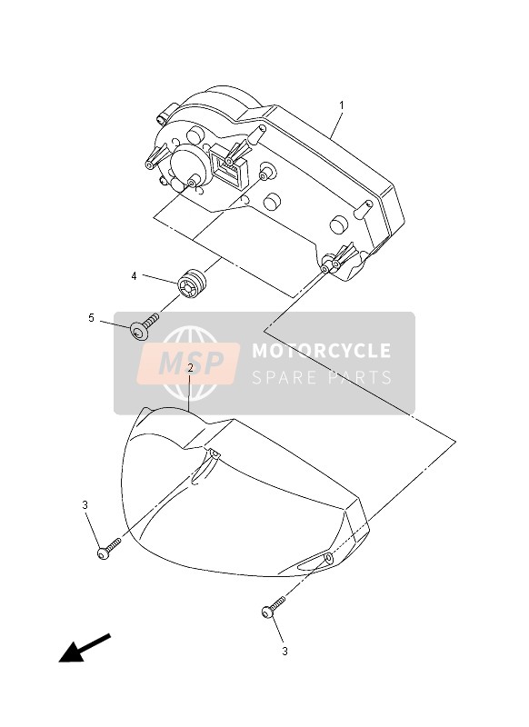 Yamaha FZ1-NA 2012 Meter for a 2012 Yamaha FZ1-NA