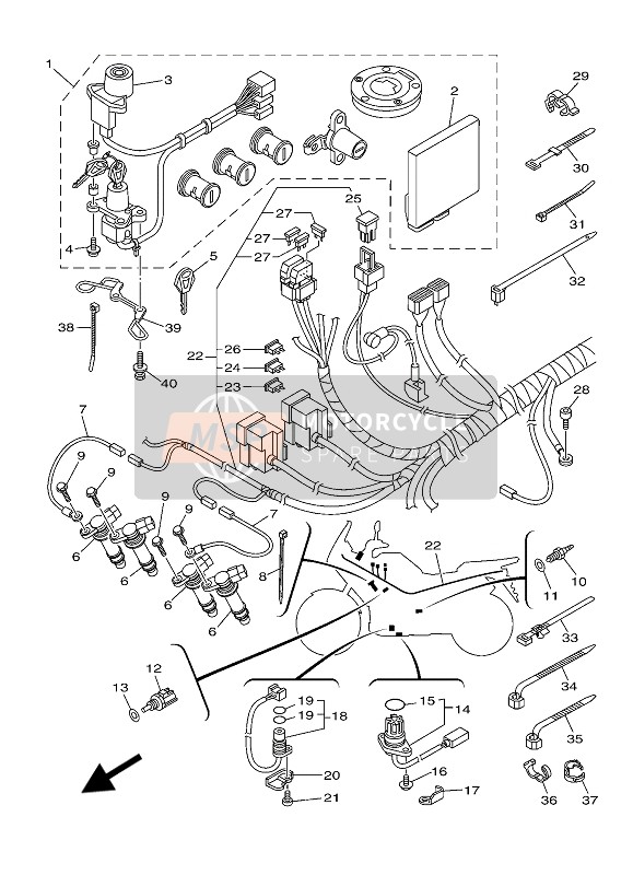 Yamaha XT1200Z SUPER TENERE ABS 2019 Elettrico 1 per un 2019 Yamaha XT1200Z SUPER TENERE ABS