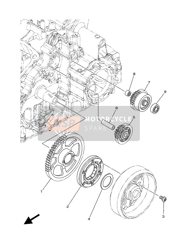 Yamaha XT1200ZE SUPER TENERE ABS 2019 Starter Clutch for a 2019 Yamaha XT1200ZE SUPER TENERE ABS