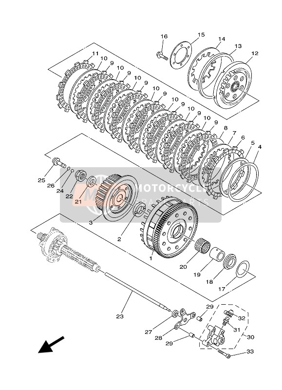 Yamaha XT1200ZE SUPER TENERE ABS 2019 Clutch for a 2019 Yamaha XT1200ZE SUPER TENERE ABS