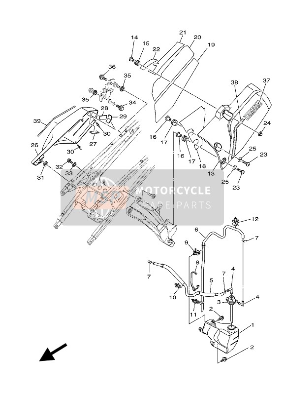 Yamaha XT1200ZE SUPER TENERE ABS 2019 Side Cover for a 2019 Yamaha XT1200ZE SUPER TENERE ABS