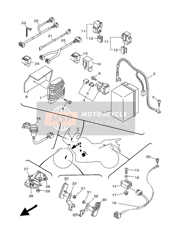 Yamaha XT1200ZE SUPER TENERE ABS 2019 Electrical 2 for a 2019 Yamaha XT1200ZE SUPER TENERE ABS