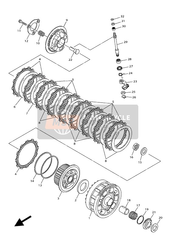 Yamaha YZF-R1 2019 Embrague para un 2019 Yamaha YZF-R1