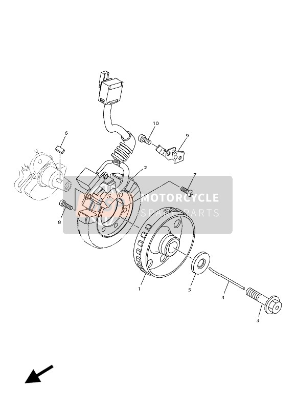 Yamaha YZF-R1 2019 Generatore per un 2019 Yamaha YZF-R1