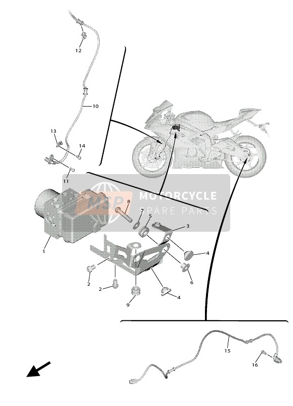 Yamaha YZF-R6 2019 Electrical 3 for a 2019 Yamaha YZF-R6