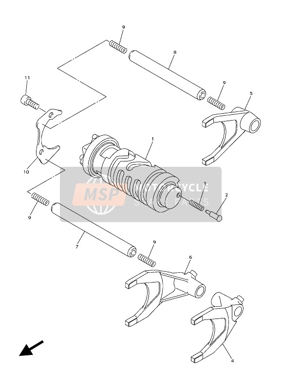 Yamaha FJR1300AE 2020 SHIFT CAM & FORK for a 2020 Yamaha FJR1300AE