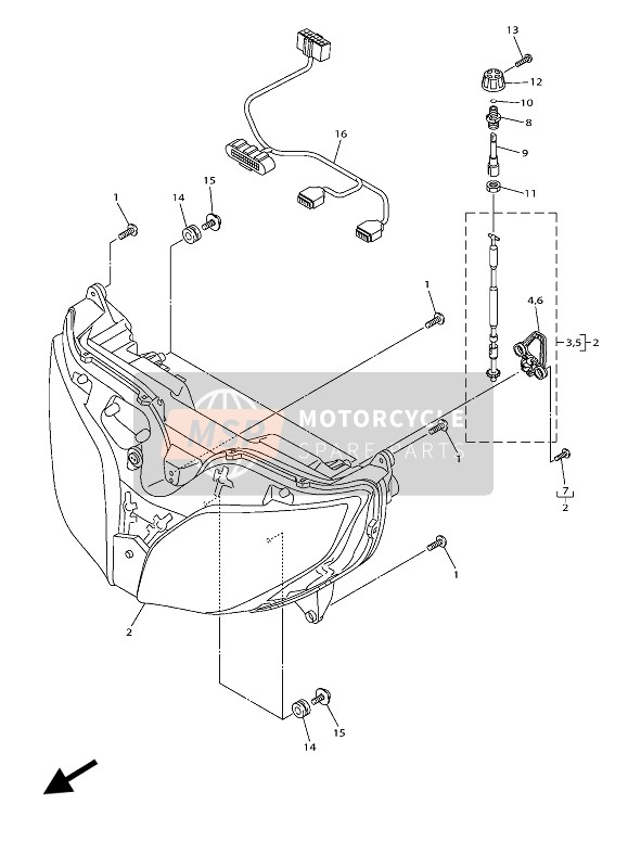 Yamaha FJR1300AE 2020 HEADLIGHT for a 2020 Yamaha FJR1300AE