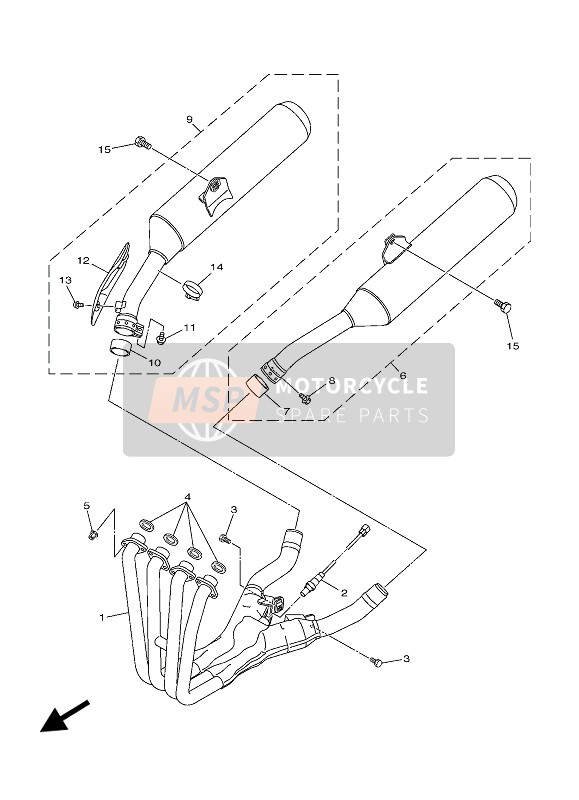 Yamaha FJR1300AS 2020 Échappement pour un 2020 Yamaha FJR1300AS