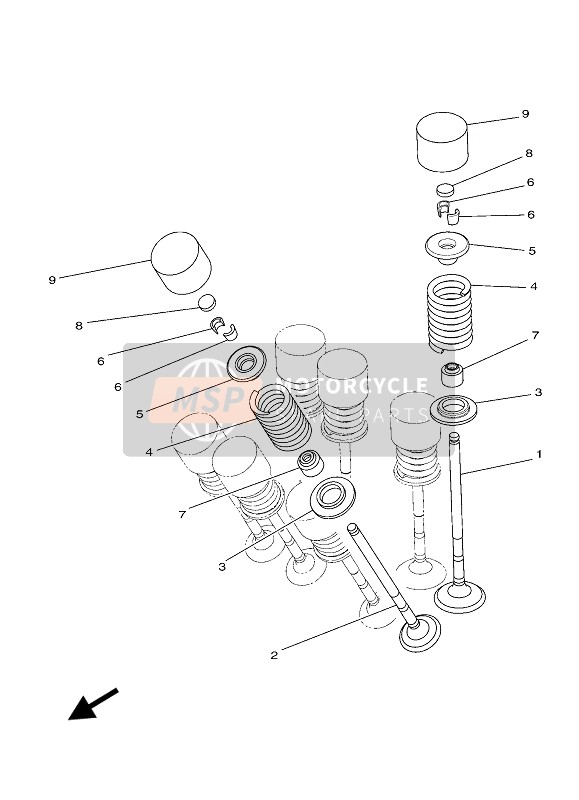 Yamaha MT-03 2020 Soupape pour un 2020 Yamaha MT-03