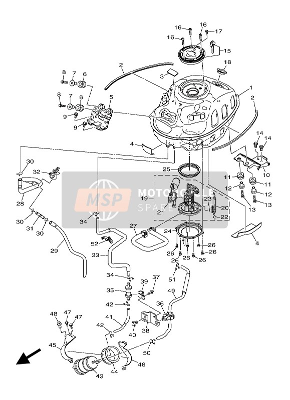 Yamaha MT-03 2020 TANK für ein 2020 Yamaha MT-03