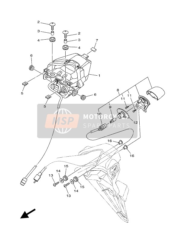 Yamaha MT-03 2020 Fanale Posteriore per un 2020 Yamaha MT-03