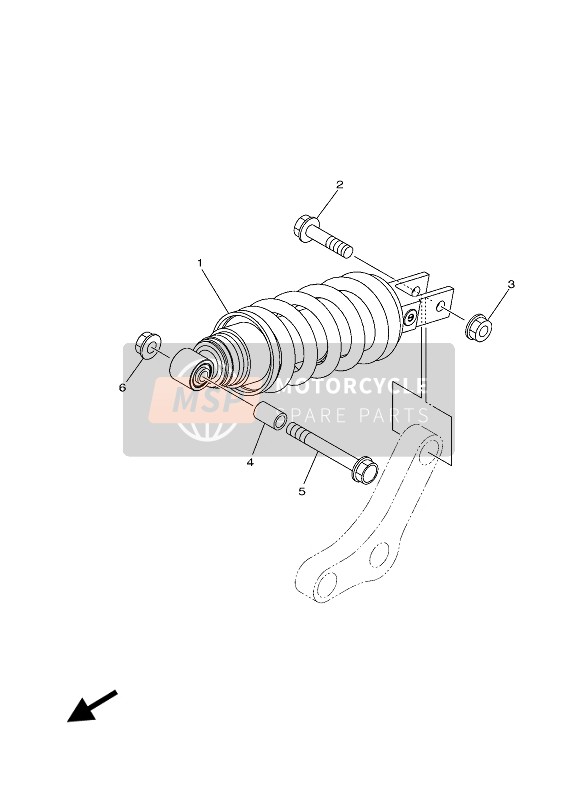 Yamaha MT-07 ABS 2020 Rear Suspension for a 2020 Yamaha MT-07 ABS