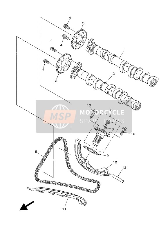 Yamaha MT-09 ABS 2020 Albero A Camme & Catena per un 2020 Yamaha MT-09 ABS