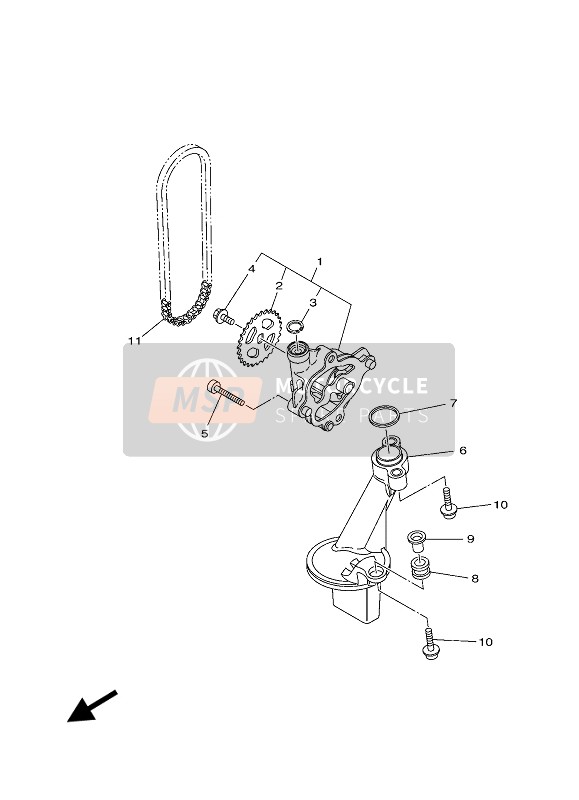 Yamaha MT-09 ABS 2020 Bomba de aceite para un 2020 Yamaha MT-09 ABS