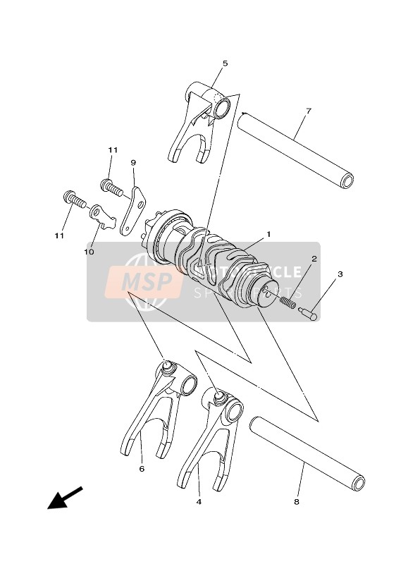 Yamaha MT-09 ABS 2020 Shift Cam & Fourchette pour un 2020 Yamaha MT-09 ABS