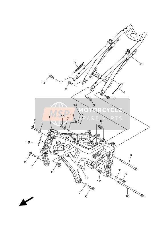 Yamaha MT-09 ABS 2020 RAHMEN für ein 2020 Yamaha MT-09 ABS