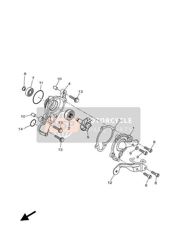 B6GE24430000, Steun,Koplamp, Yamaha, 0