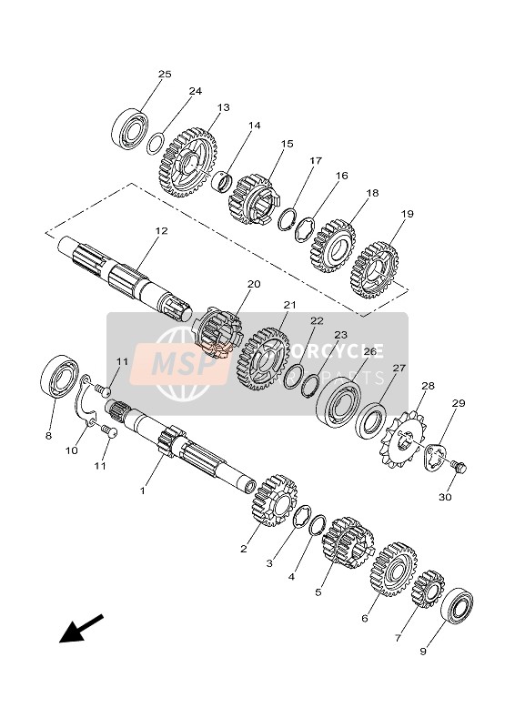 Yamaha MT-125 2020 TRANSMISSION for a 2020 Yamaha MT-125