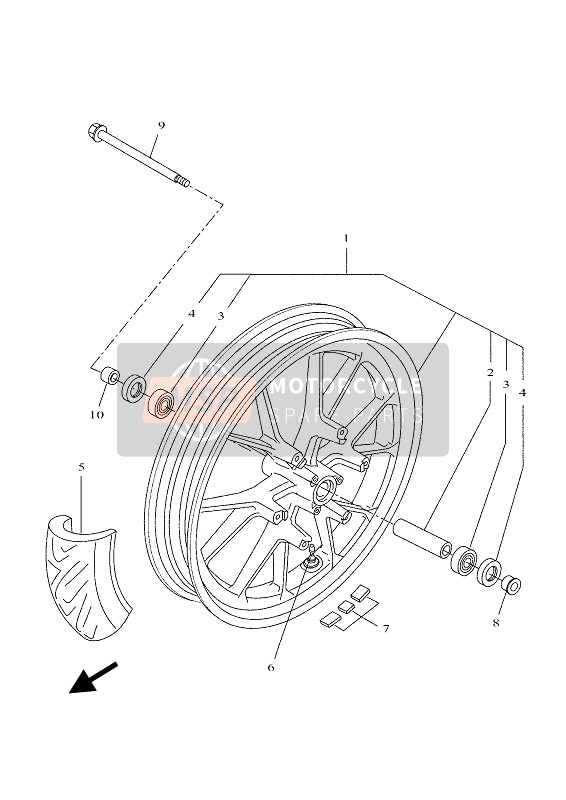 Yamaha MT-125 2020 Roue avant pour un 2020 Yamaha MT-125