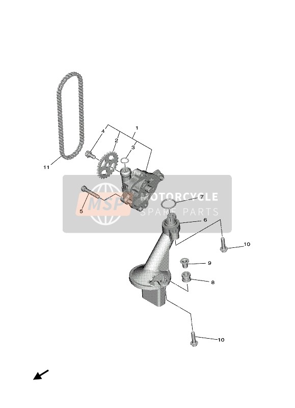 Yamaha NIKEN 2020 Pompa dell'olio per un 2020 Yamaha NIKEN