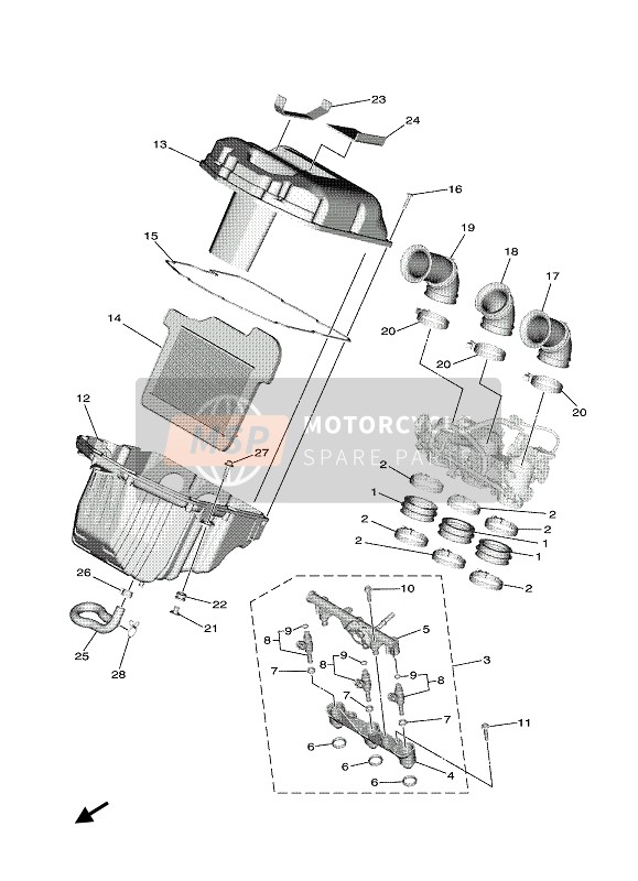 Yamaha NIKEN GT 2020 INTAKE 2 for a 2020 Yamaha NIKEN GT