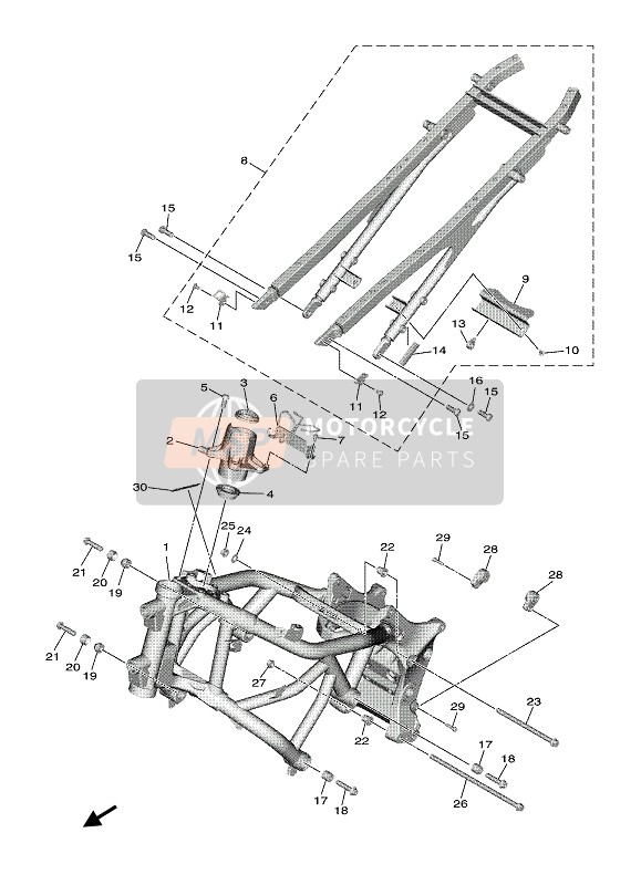 Yamaha NIKEN GT 2020 FRAME for a 2020 Yamaha NIKEN GT